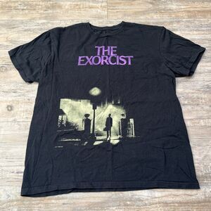 The Exorcist Poster T Shirt Large Black Purple Vintage Graphic Tee Women's